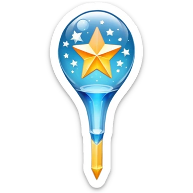 fleche verre le haut avec des etoile a cote pixeliser sticker