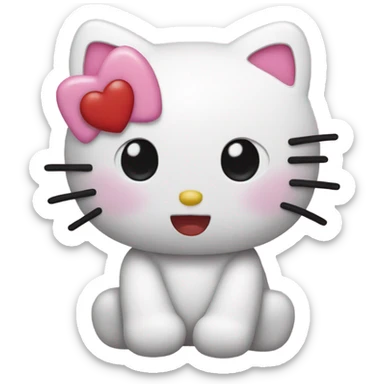 Hello Kitty Heart eyes sticker