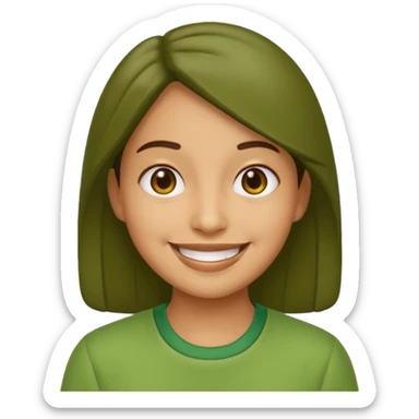 happy face this emoji🤷‍♂️ in green clothes sticker