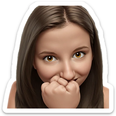 intense gaze of a boy sticker