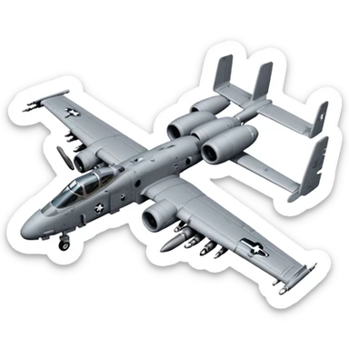 A-10 Thunderbolt II - Fairchild Republic (Grey) sticker