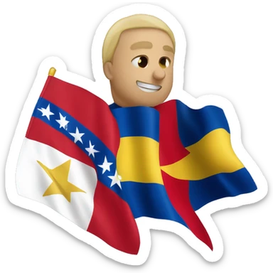 La bandera de Venezuela combinada con Perú  sticker