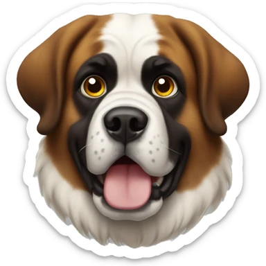 St. Bernard rolling eyes  sticker
