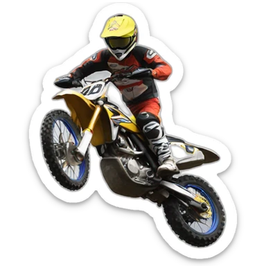 Moto cross weeling sticker