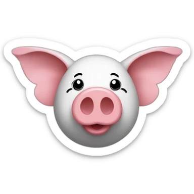 Cochon avec des ailes de papillon  sticker