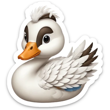  goose with bow sticker