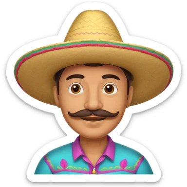 man wearing sombrero emoji sticker