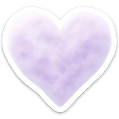 heart with a delicate lavender mist sticker
