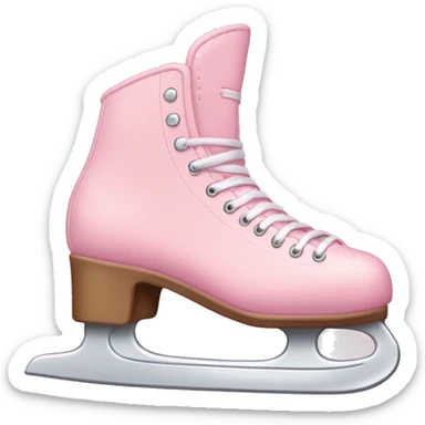 pastel pink ice skates sticker