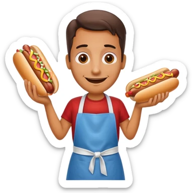 hot dog cart vendor sticker