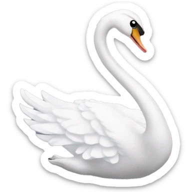 White swan ballerina sticker