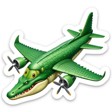 A crocodile bombader plane sticker