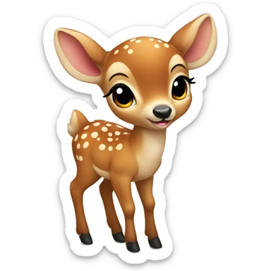Baby deer sticker