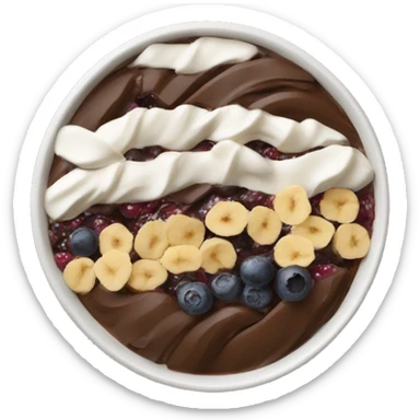 Am açai bowl with Nutella drizzled over top  sticker