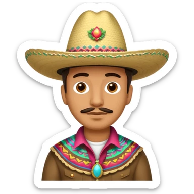 Tejana sombrero hombre sticker