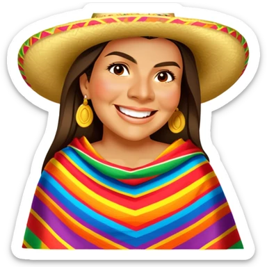 Create different emoticons with Hispanic cultural outfits using the picture sticker
