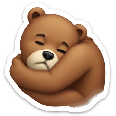 Bears cuddling emoji  sticker