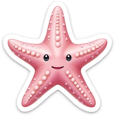 pastel pink starfish sticker