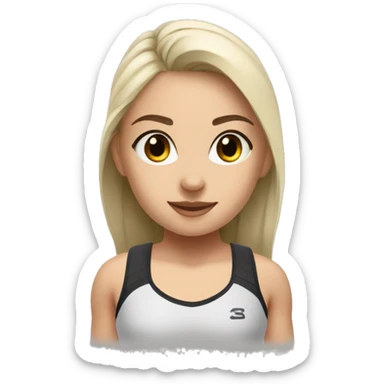 White Gymshark girl  sticker
