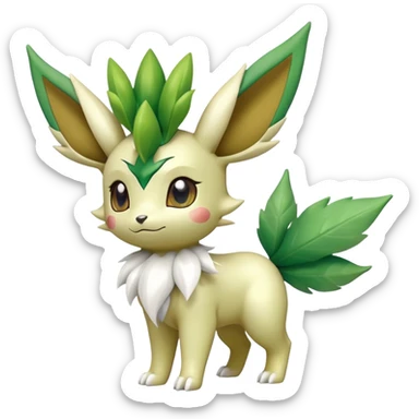 Shiny Leafeon-Shaymin-hybrid, full body sticker