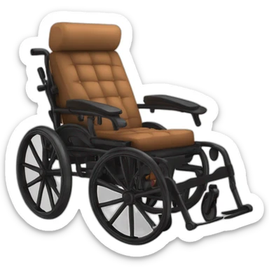 Chinois roux noir en fauteuil roulant et aveugle sticker