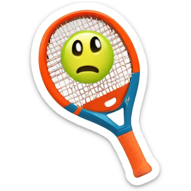 padel raquet with a bite sticker
