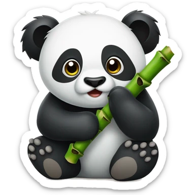 Panda eat bamboo  sticker