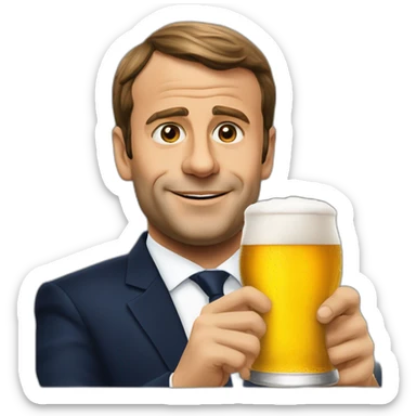 Macron cul sec corona biere sticker