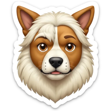 half dog half man hybrid sticker