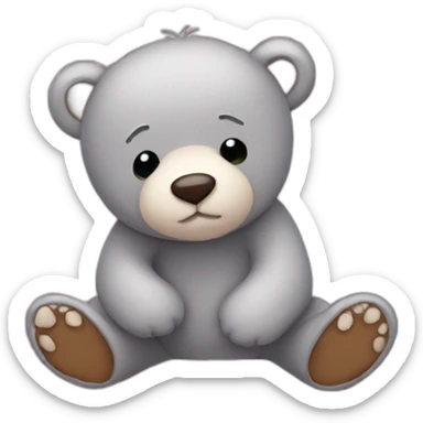 pls let me sleep cute bear sticker