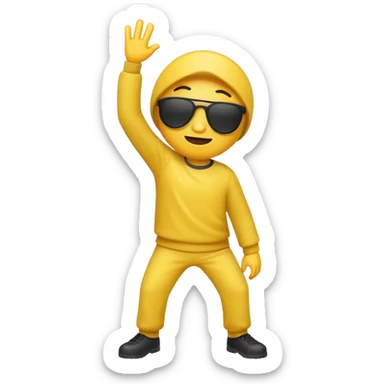 Dabbing emoji sticker