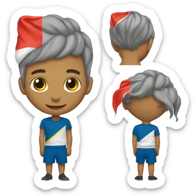 Crie um emoji com as cores da bandeira lésbica sticker