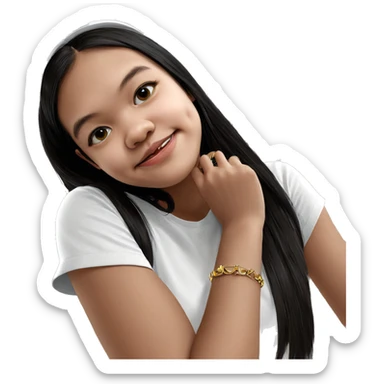 girl with animal ears jewelry sticker