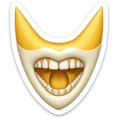 Sharp fang tooth only sticker