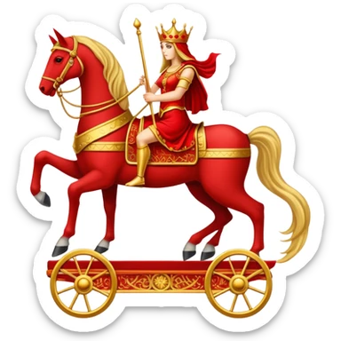 The chariot on a Tarot Card sticker