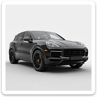 Porsche Cayenne, realistic style, side view, photorealistic car image sticker