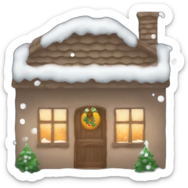 Non-denominational December cozy winter holiday sticker