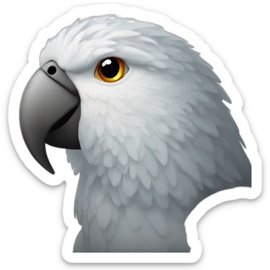 pappagallo di profilo che ti guarda sticker