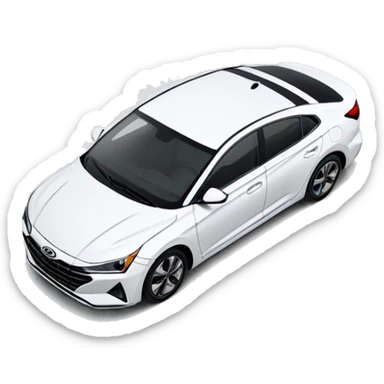 2021 white Hyundai Elantra with a sunroof  sticker