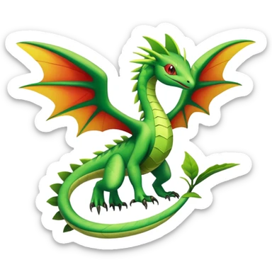Exotic Tropical Rare Leafeon-Flygon-Tropius full body sticker