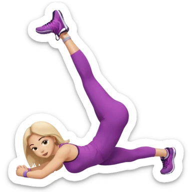 girl working out glutes abs workout sticker