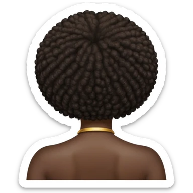 Back of the african girls head sticker
