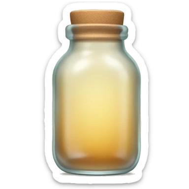 glass bottle with light colored tea sticker