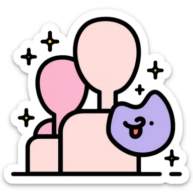 social media profile with followers count icon sticker