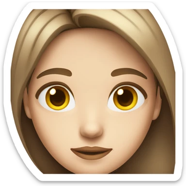 a white 13 year old with a brown with yellow highlight middle part sticker