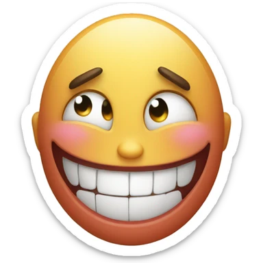 crazy smiley sticker