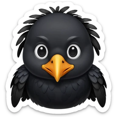 a cute crow sticker
