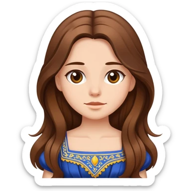 Fille cheveux brun long qui ma ge d ela jurratta sticker