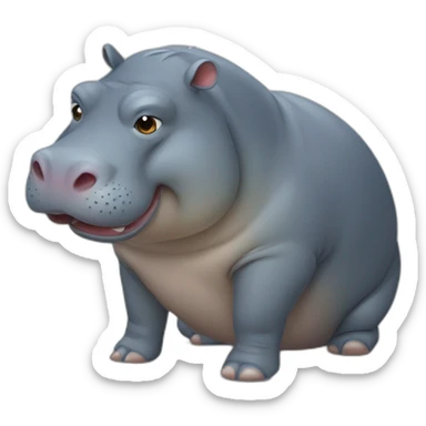 hippopotame qui pleure sticker