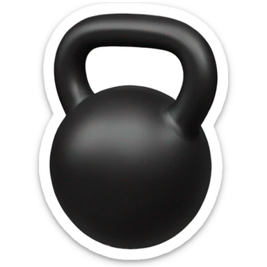 a black kettlebel sticker